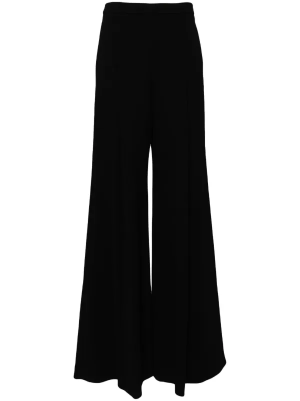 Giambattista Valli High-rise Wide-leg Trousers in Black