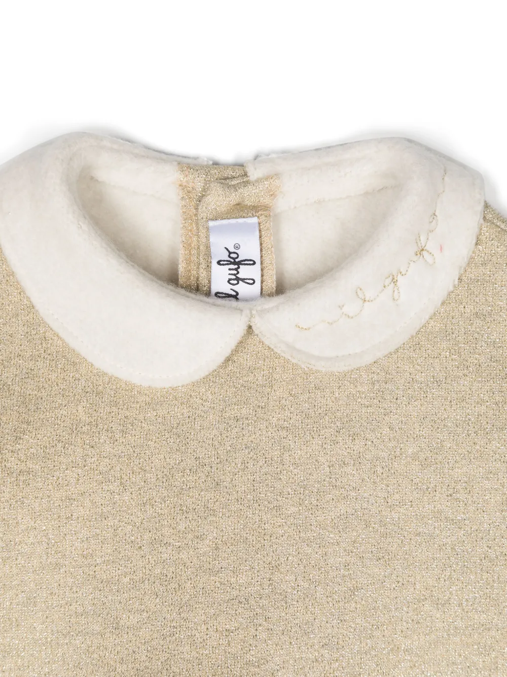 Il Gufo Jurk met geborduurd logo Beige