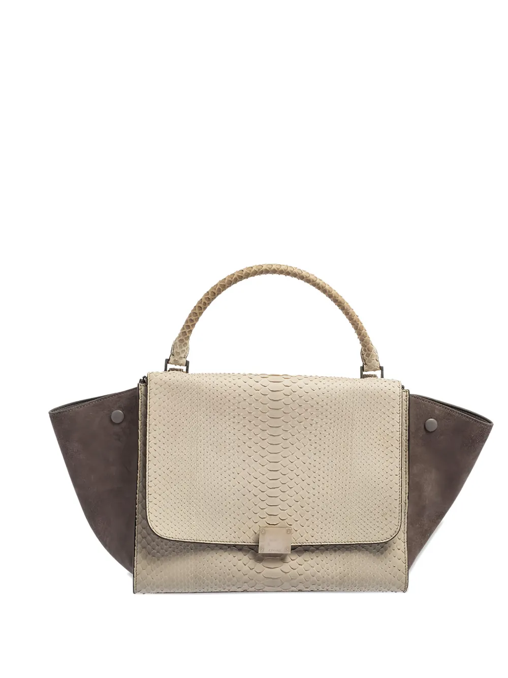 Celine Pre-Owned medium Trapeze python-leather tote bag | Neutrals | Image 1