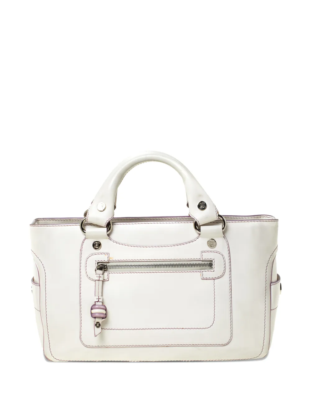 Celine Pre-Owned Boogie leather tote bag - Bianco