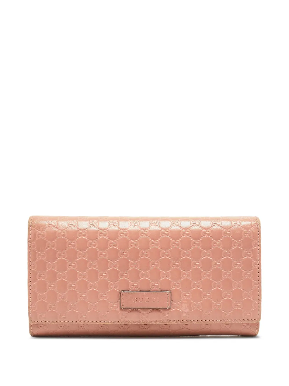 Gucci Pre-Owned マイクログッチシマ レザー財布 - ピンク Gucci Pre-Owned マイクログッチシマ レザー財布 - ピンク