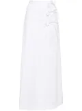 Alberta Ferretti pleated wrap skirt - White