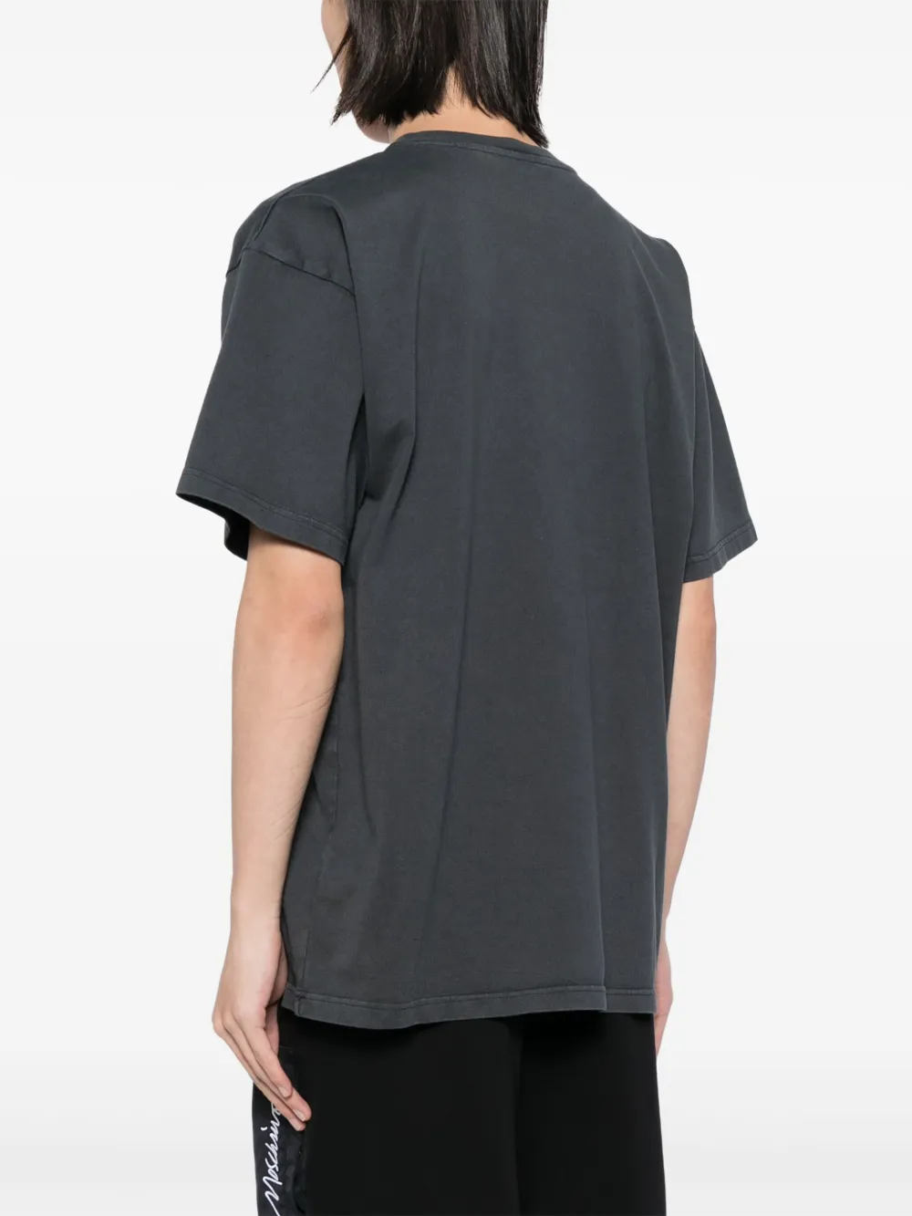 Moschino Katoenen T-shirt met logopatch Zwart