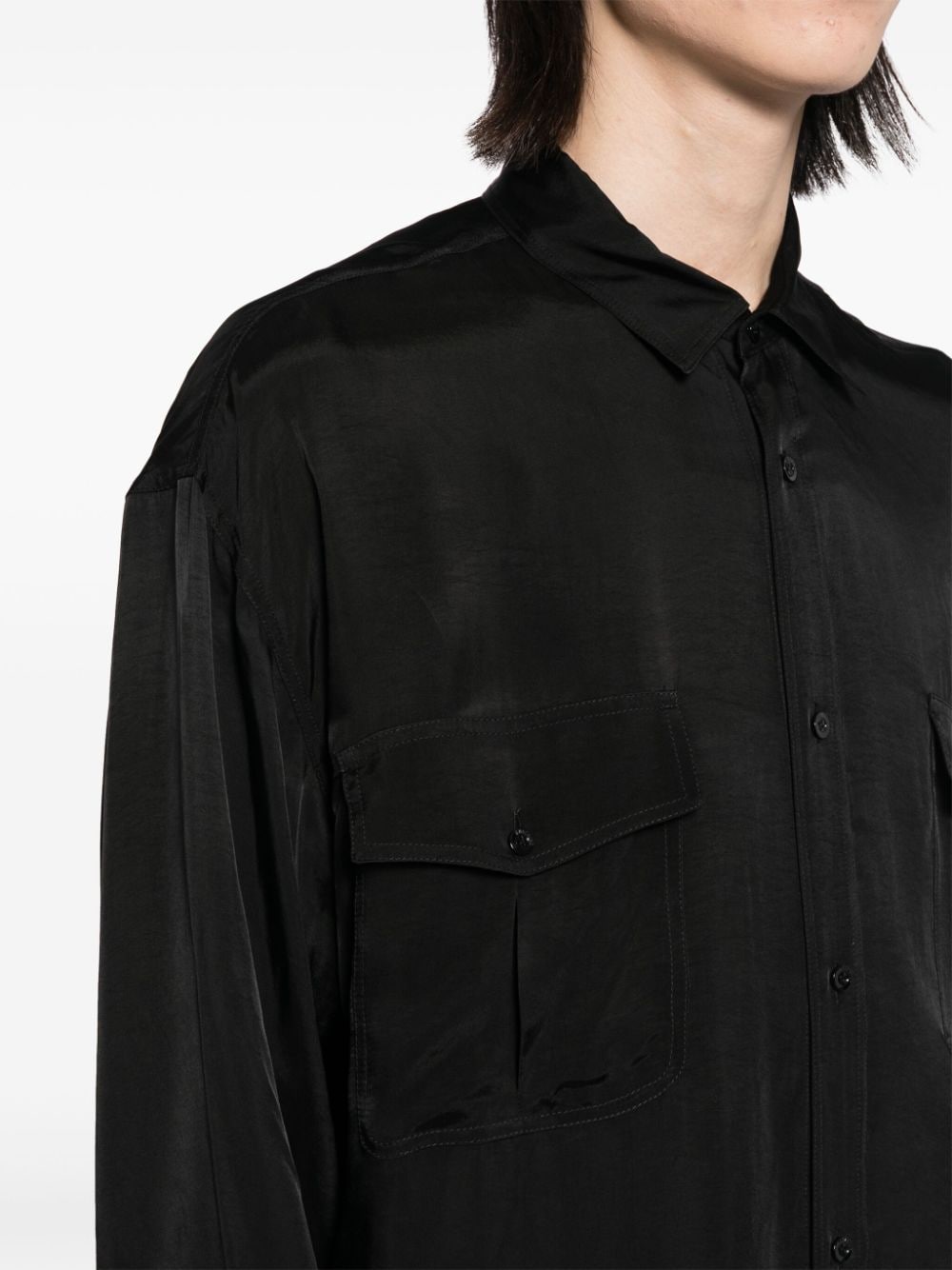 Shop Moschino Long Sleeves Shirt In Black