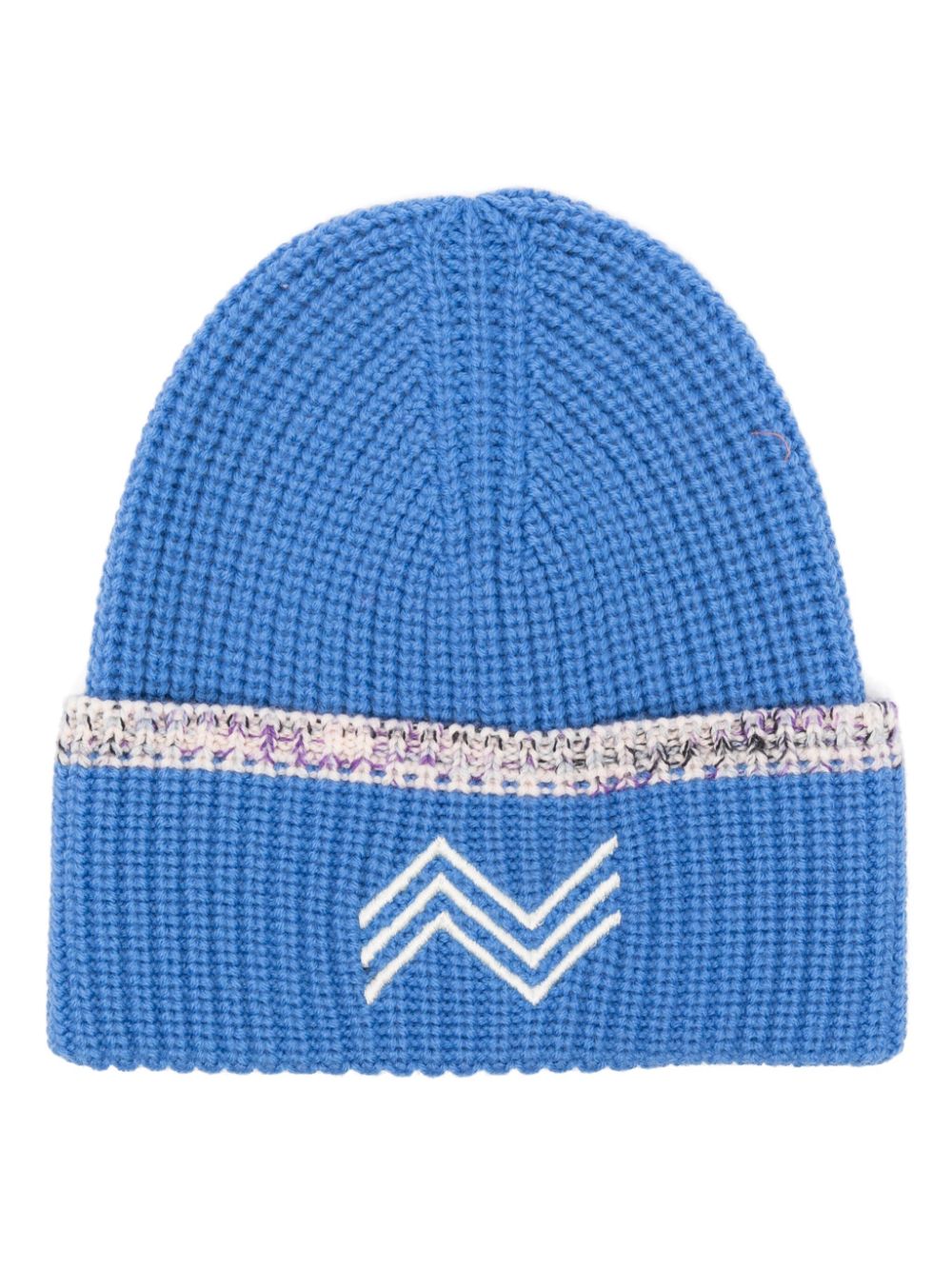 Missoni logo-embroidered beanie - Blu