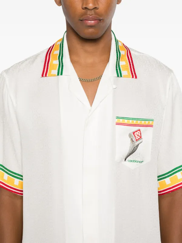Tシャツ・カットソー Casablanca LAUREL MONOGRAM STRIPE SHIRT 24478201_54558047_1000.jpg