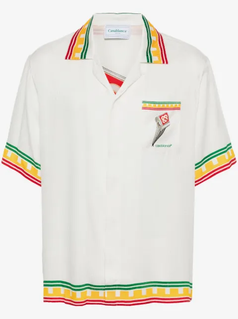 Casablanca logo monogram pattern shirt