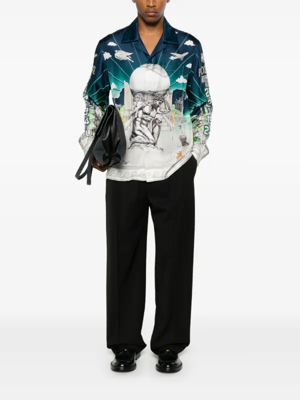 Casablanca Le Temple Du Sport シャツ | ブルー | FARFETCH JP