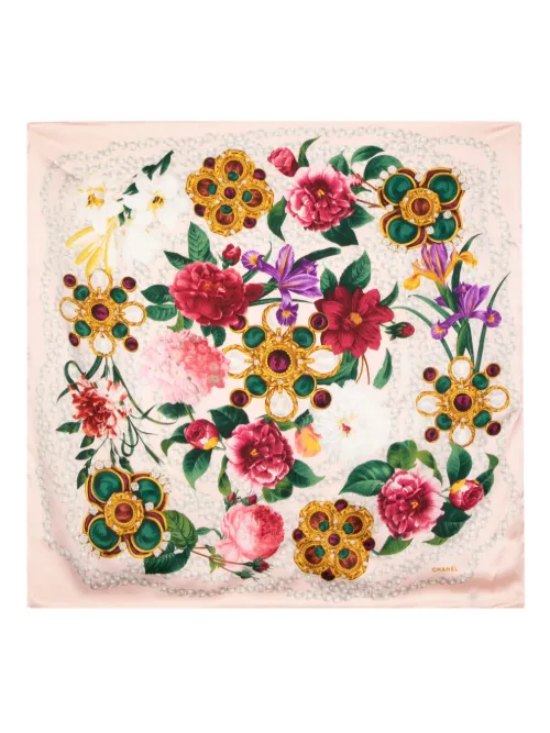 Foulard Camellia Pearl en soie - CHANEL Pre-Owned - Modalova