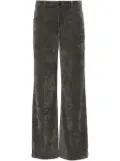ERMANNO FIRENZE logo-patch palazzo pants - Grey