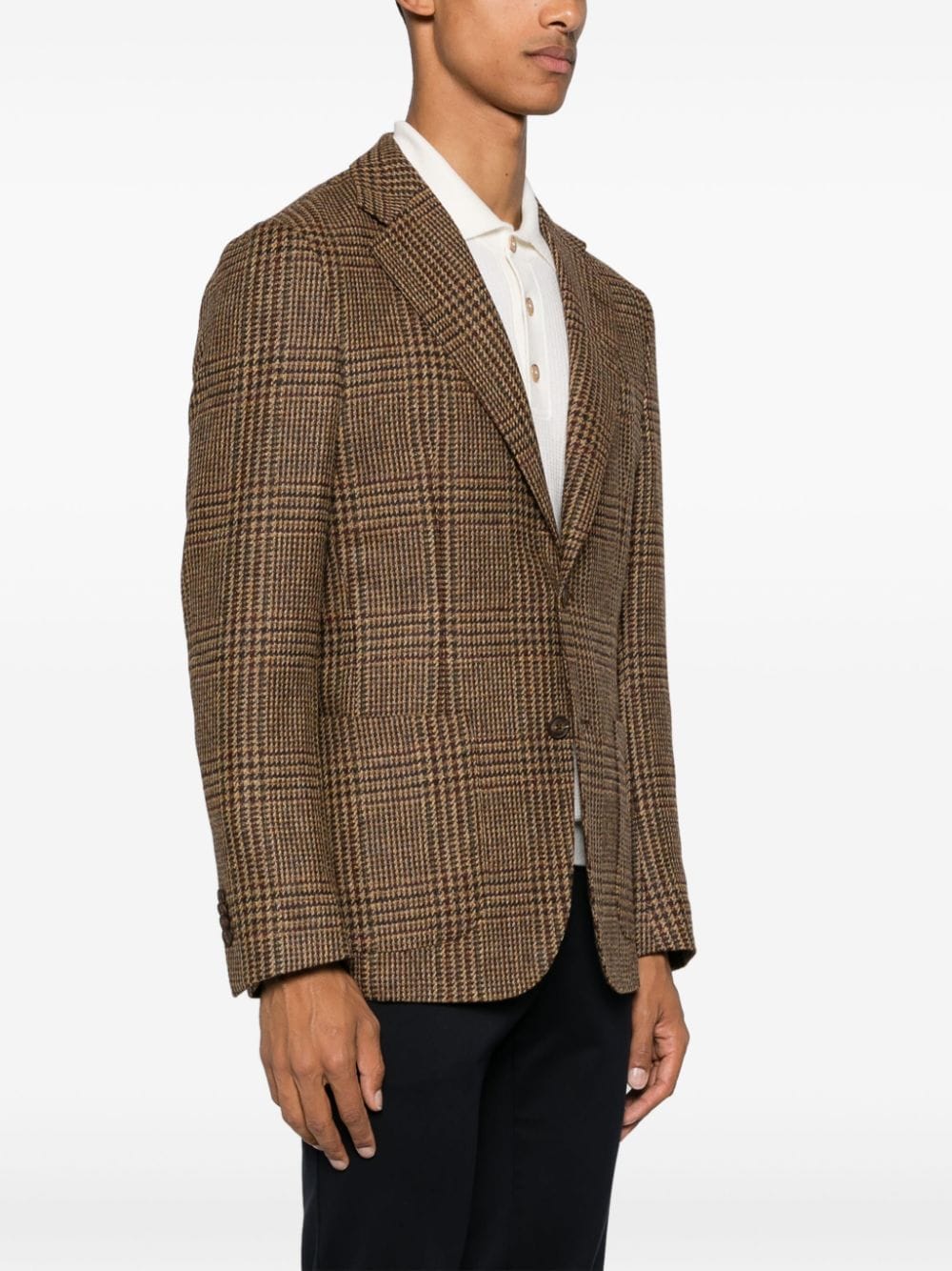 Shop Fay Deconstructed Jacket In Brown