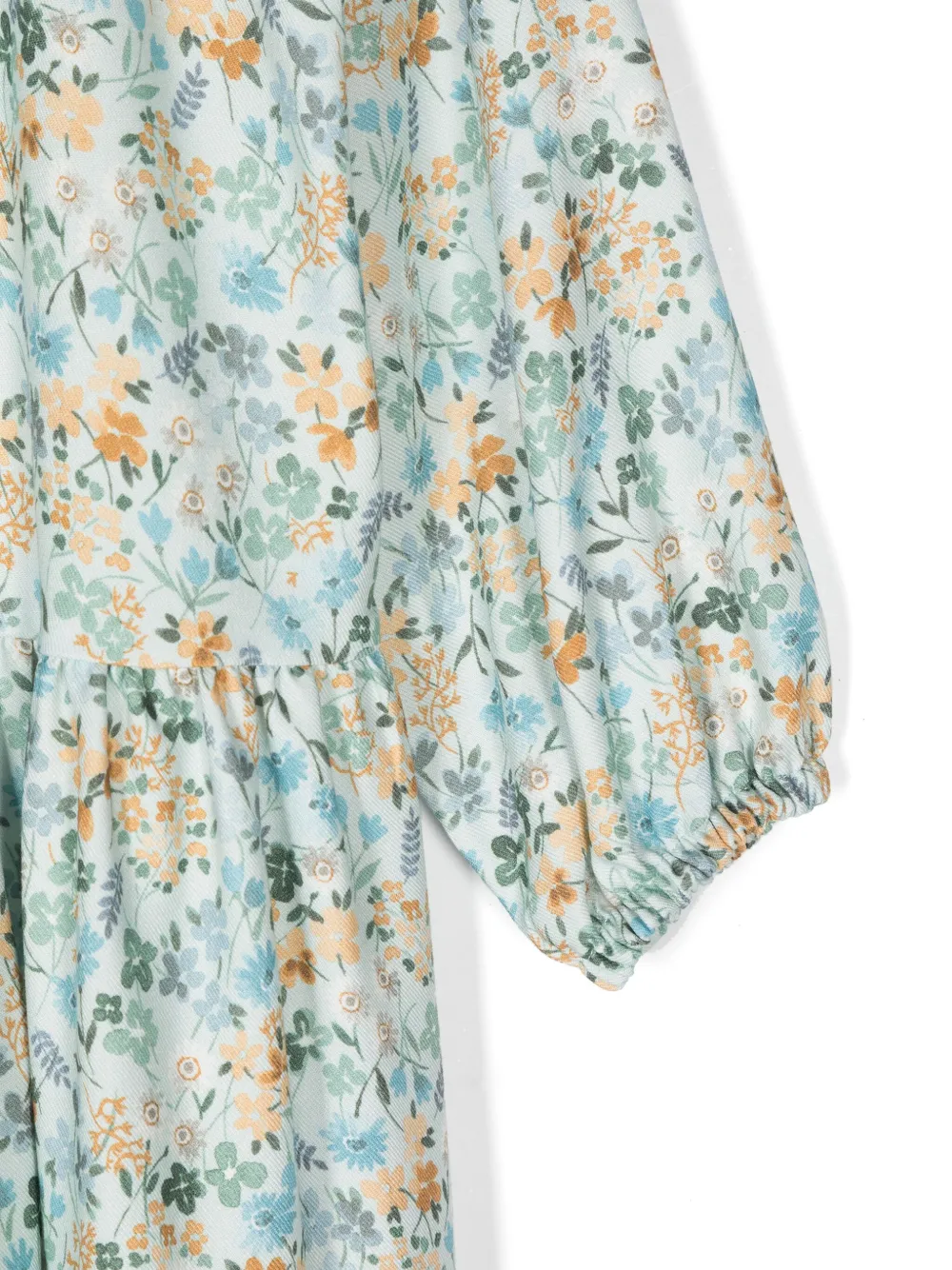 Il Gufo Jurk met bloemenprint Blauw