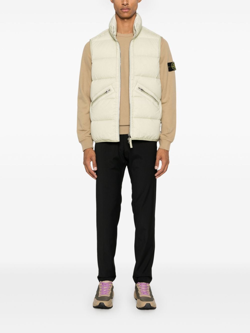 Stone Island Gilet met Compass-logopatch - Beige