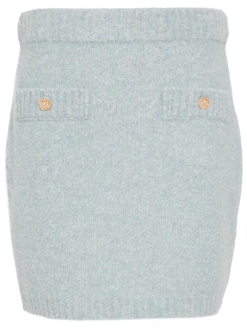 Allude marl-knit mini skirt