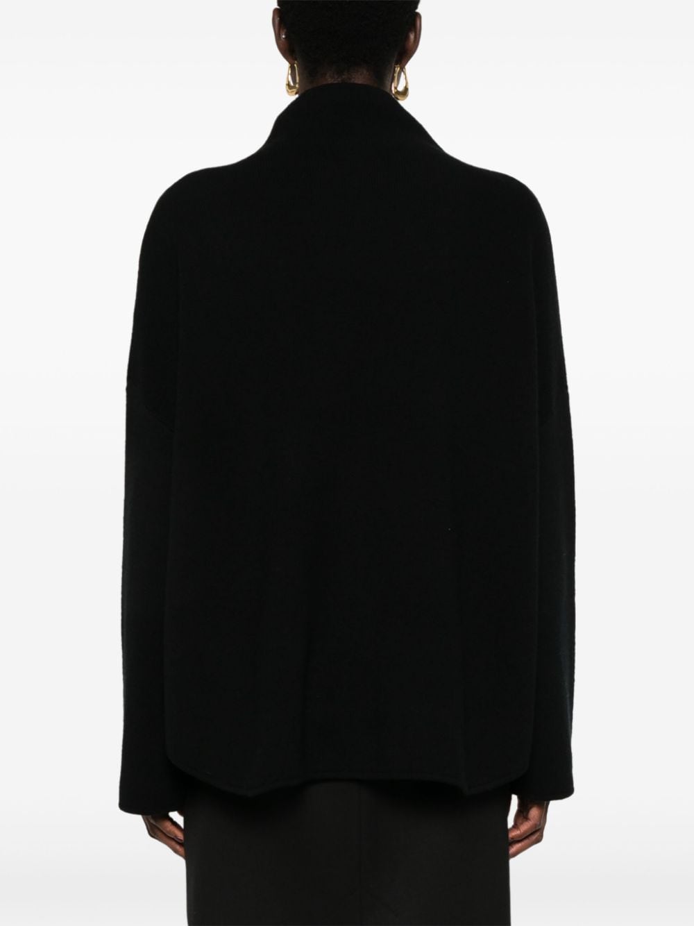 Shop Allude Knitted Sweater In Black