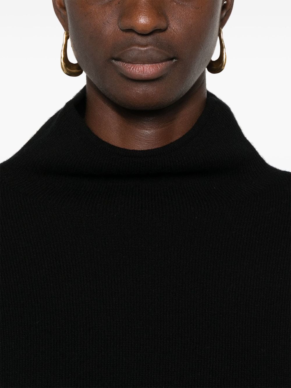 Shop Allude Knitted Sweater In Black