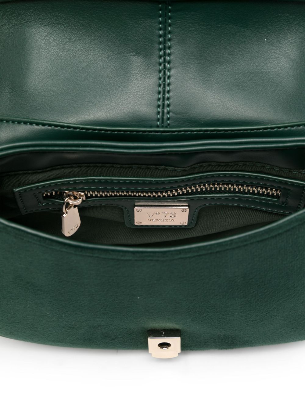 Shop V73 Logo-engraved Shoulder Bag In Green