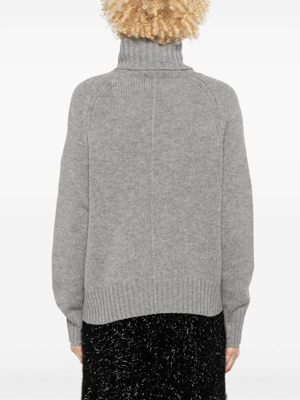 Shop Allude Roll-neck Sweater In Grey