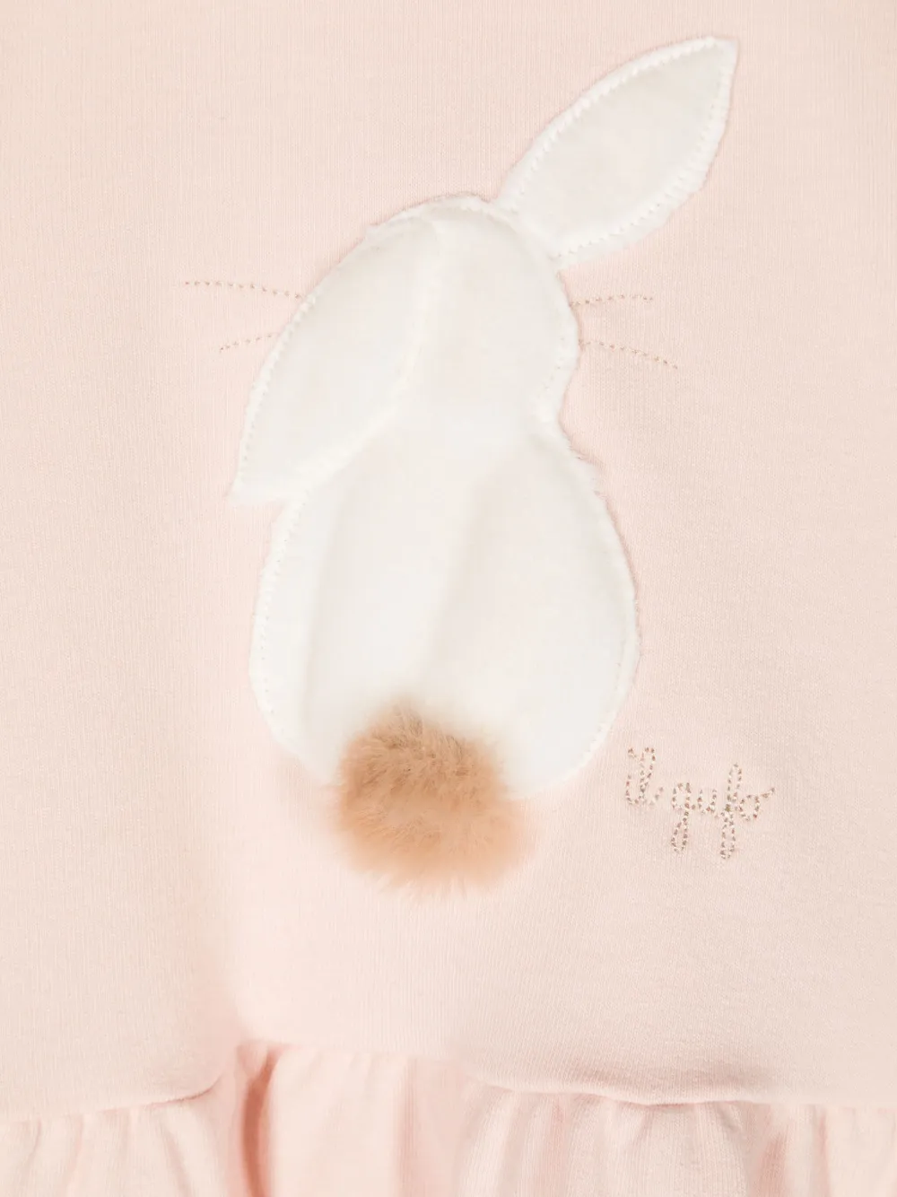 Il Gufo Jurk met geborduurd logo Roze