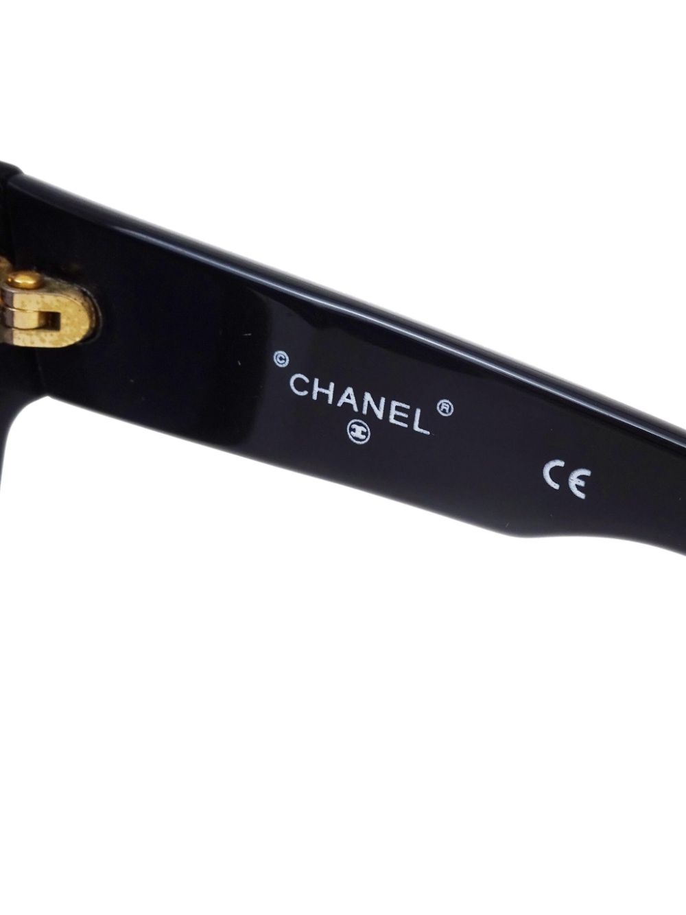 Affordable HOT SALE CHANEL 1990-2000 logo cat-eye frame sunglasses Women