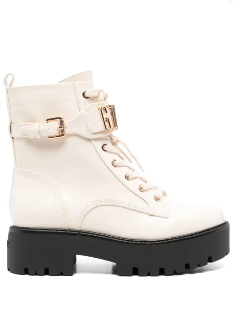 GUESS USA logo-lettering lace-up boots
