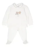 Il Gufo teddy bear-motif pajamas - White