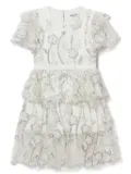 Self-Portrait Kids midi sequin-embellished dress - White
