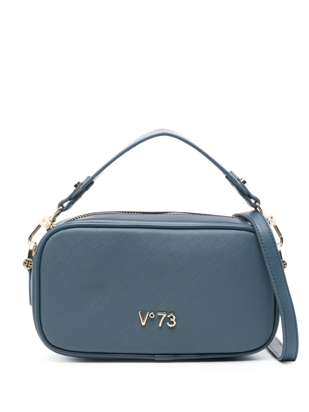 Shop V73 Logo-lettering Cross Body Bag In Blue