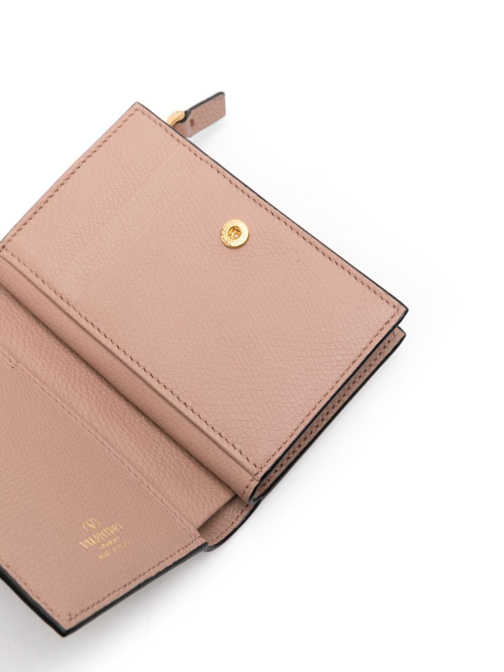 Shop Valentino Vlogo Bi-fold Wallet In Neutrals