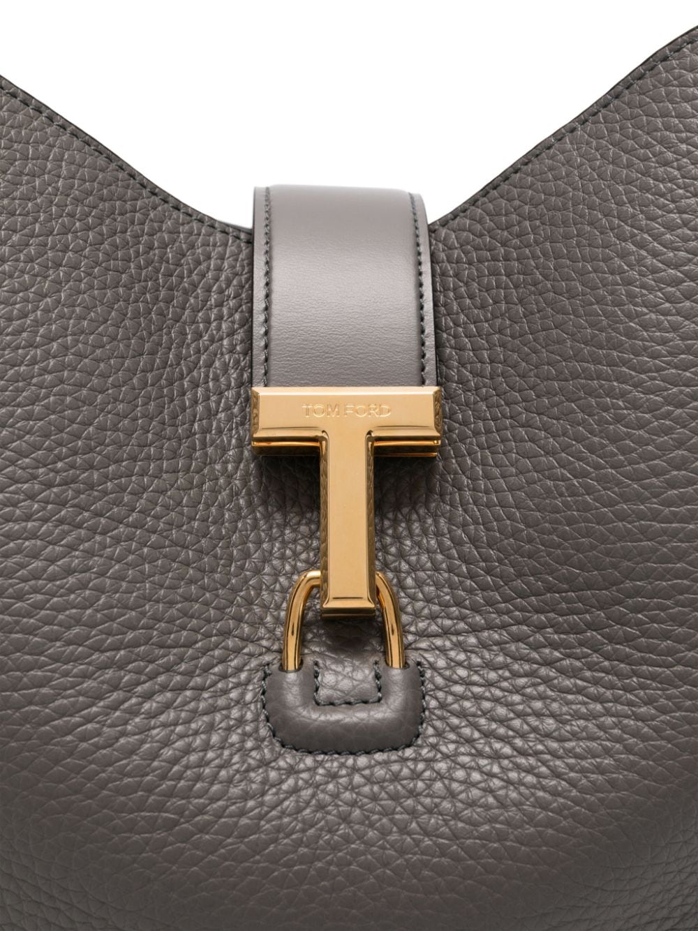 Shop Tom Ford Medium Monarch Shoulder Bag In Grey