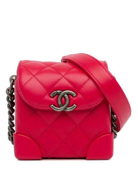 CHANEL 2019 Mini Lambskin Trunk Like crossbody bag Women