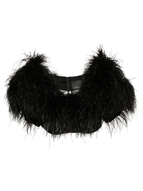Loulou haut à détails de plumes
