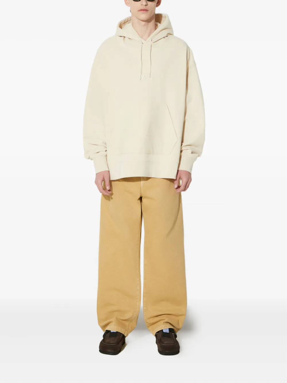 Vans Baggy Fleece Po Hoodie In Neutral