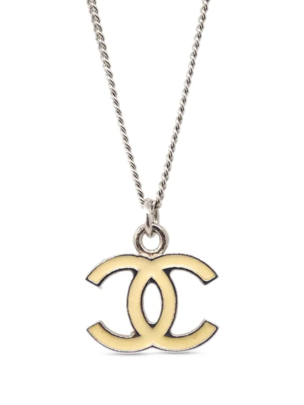 CHANEL Pre-Owned 2007 ロゴペンダント ネックレス | シルバートーン