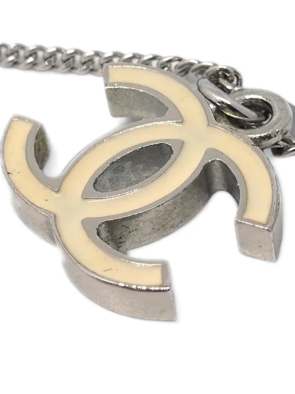 CHANEL Pre-Owned 2007 ロゴペンダント ネックレス | シルバートーン