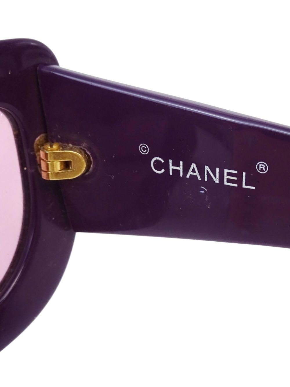 Cheap HOT SALE CHANEL 1990-2000 logo oversize-frame sunglasses Women