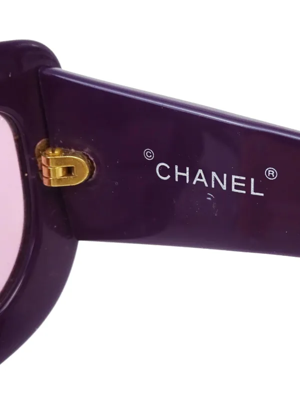 CHANEL Pre-Owned 1990-2000s オーバーサイズ サングラス | パープル