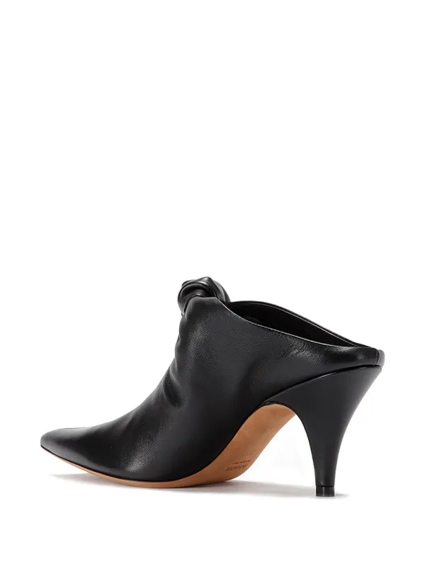サンダル・ミュール KHAITE ROWAN LEATHER MULE KHAITE Rowan 75mm Mules | Black | FARFETCH