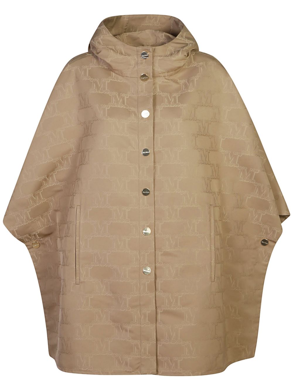 Max Mara monogram hooded cape - Neutrals