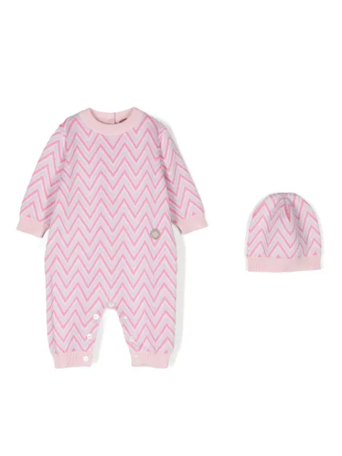 Missoni Kids logo-plaque romper set