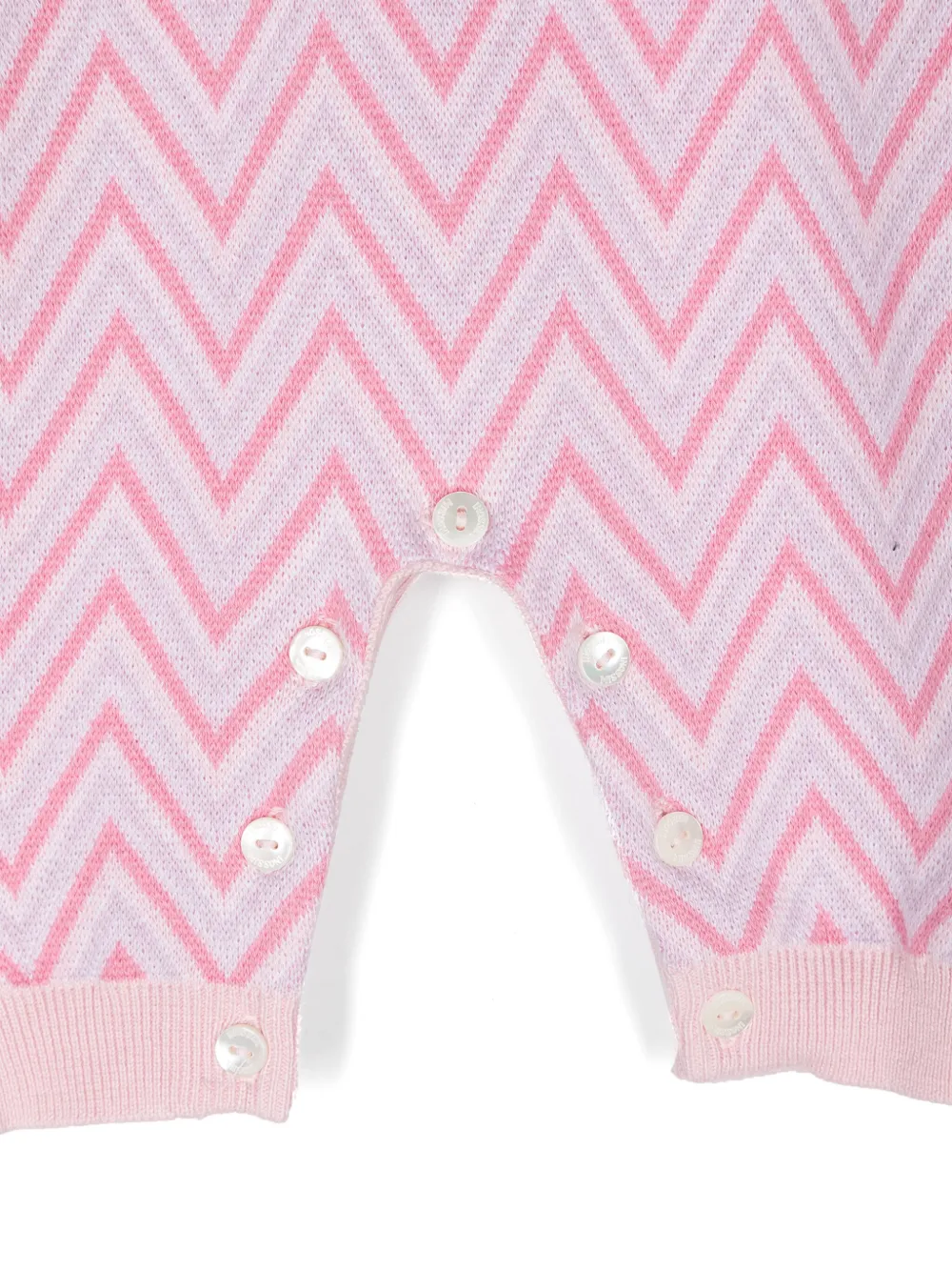 Missoni Kids logo-plaque romper set - Roze