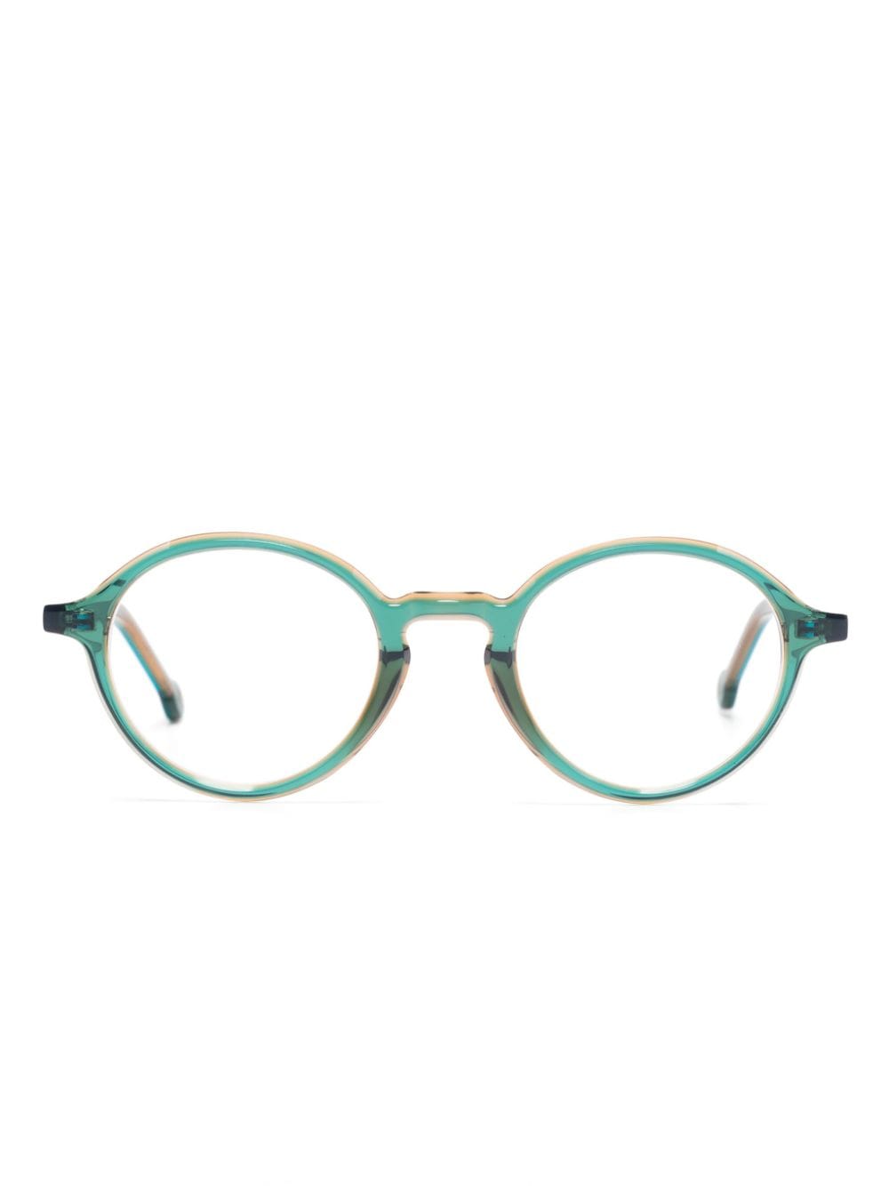 Shop L.a. Eyeworks Buck Glasses In Green