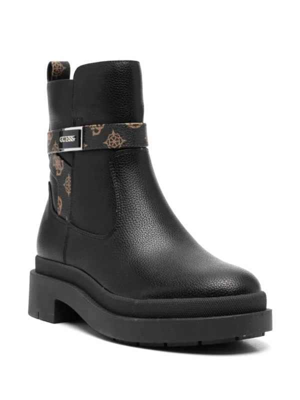 GUESS USA 4G motif Leather Ankle Boots Black FARFETCH CA