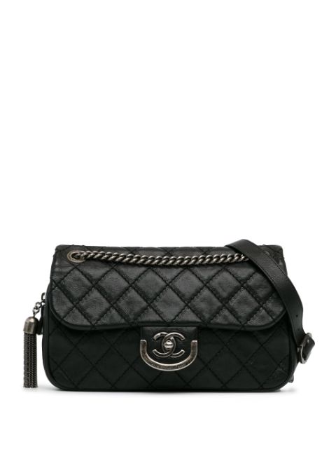 HOT SALE CHANEL 2013-2014 Medium Calfskin Paris-Edinburgh Coco Sporran Flap crossbody bag Women