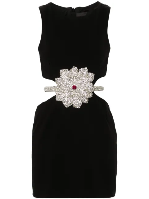 Loulou crystal-embellished mini dress