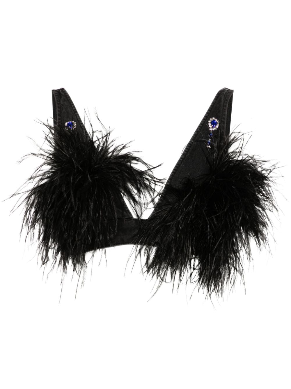 LOULOU FEATHER-EMBELLISHED TRIM 