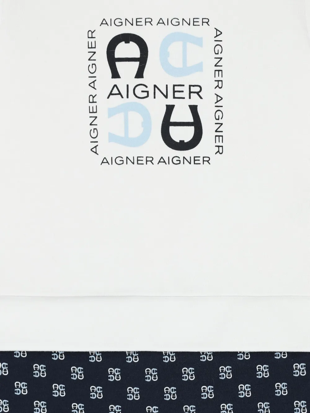 Aigner Kids Pyjama met logoprint Blauw