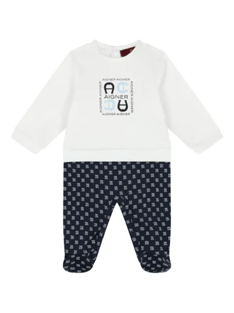 Aigner Kids logo-print pajamas