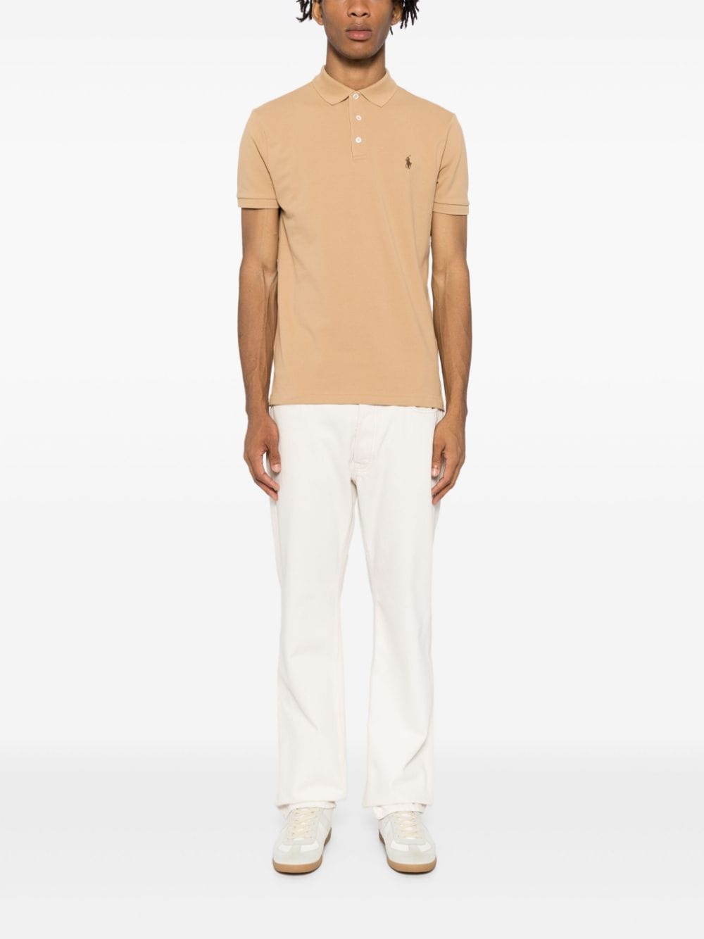 Polo Ralph Lauren Poloshirt met kenmerkend Polo Pony patroon - Beige