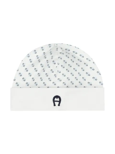 Aigner Kids monogram-print beanie